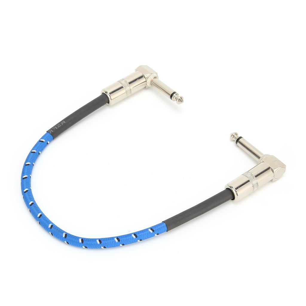6.35mm Electric Guitar Effect Cable with Double 90 Degrees  Elbow Guitar Effector Wire SupplyBlue