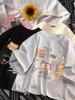 2024 Summer Women's Cartoon Print Round Neck Loose Casual Slimming Plus Size T-shirt