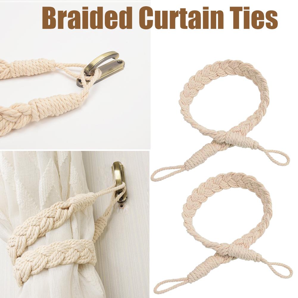 Handmade Twisted Rope Curtain Tiebacks, Suitable For Living Room And Bedroom Home Decoration Curtain Tiebacks