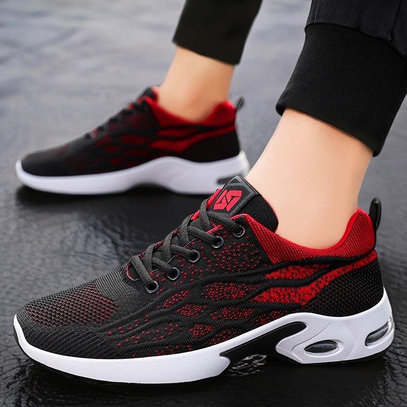 Sneakers men's new large size men's shoes breathable lace-up running shoes trendy casual air cushion shoes men