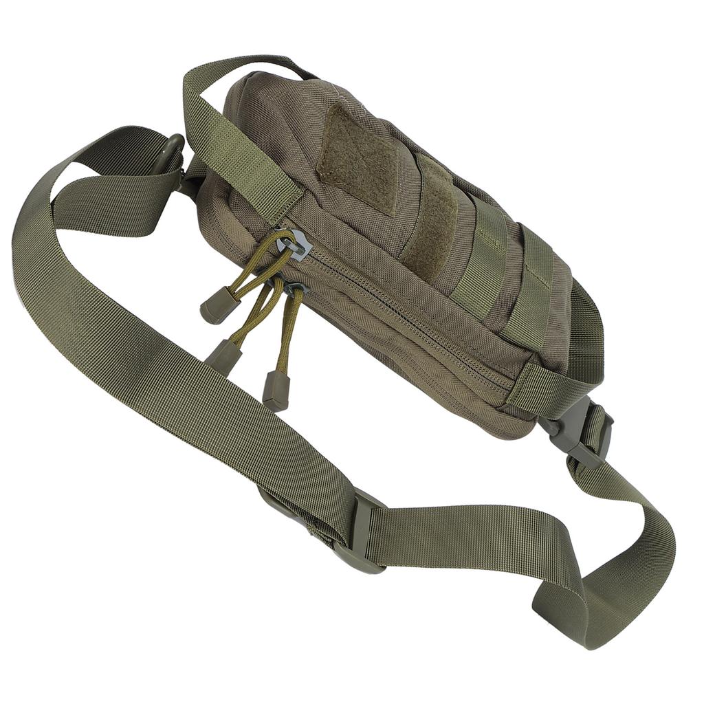 MultiFunctional Military DualPurpose Chest Waist Bag Nylon Material Waterproof Bag(Army Green )