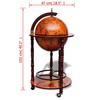 VidaXL Globe Wine Rack Eucalyptus Wood 60774