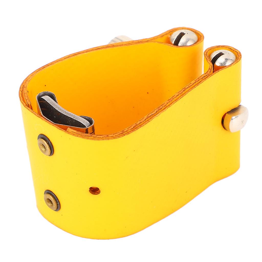 Saxophone Mouthpiece Ligature Fastener Artificial Leather Adjustable Tenor Sax Ligature Fastener