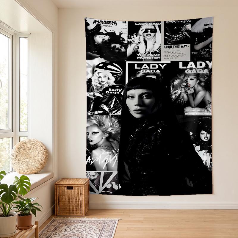 Lady Gaga (19) Arazzo da Parete Elegante Appeso a Parete per Camera da Letto Soggiorno Dormitorio Bel Regalo per Famiglia e Amici