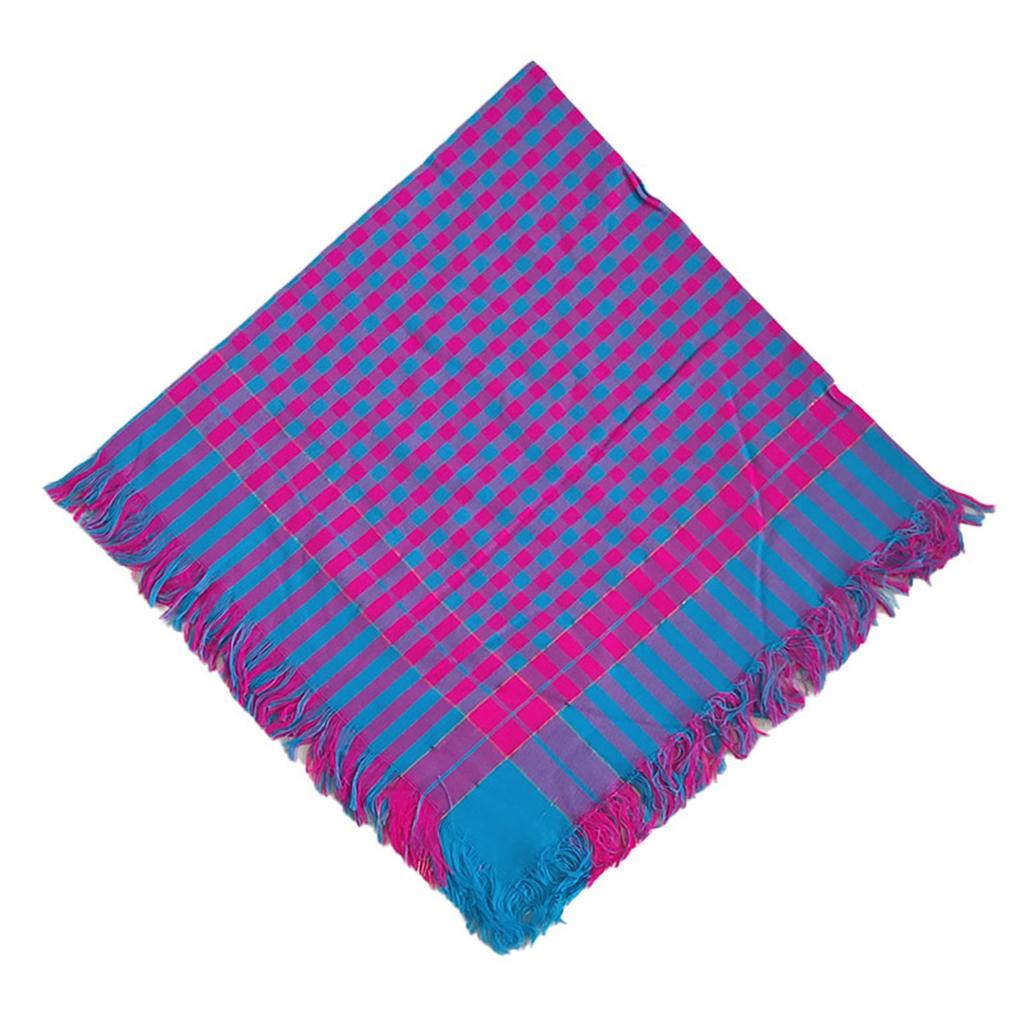 Winter Popular Rural Pattern Headwrap for Adult Unisex Fashion Checked Fringed Headcover Breathable Bandanas All Age