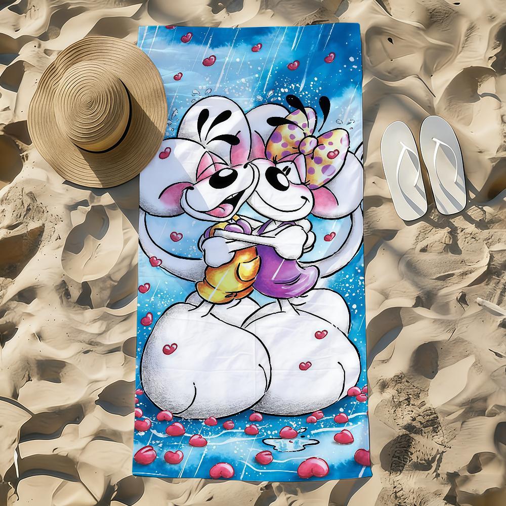 Cartoon D-Diddl Rat Towel Beach Towel Oversized Quick Dry Towel Absorbent Soft Swim Beach Towels for Men Women