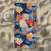 Coastal Seashell & Marine Life Pattern Beach Towel, Soft Durable Quick-Drying, Ideal For Summer Beach, Swimming & Camping
