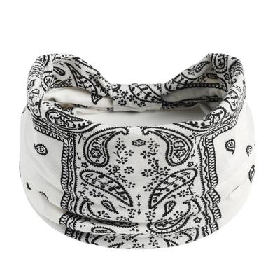 Široké Tištěné Bandany Čelenky Boho Uzel Turbany Joga Elastický Převaz na Hlavu Dámská Čelenka Pokrývka Hlavy Módní Vlasové Pásky Doplňky