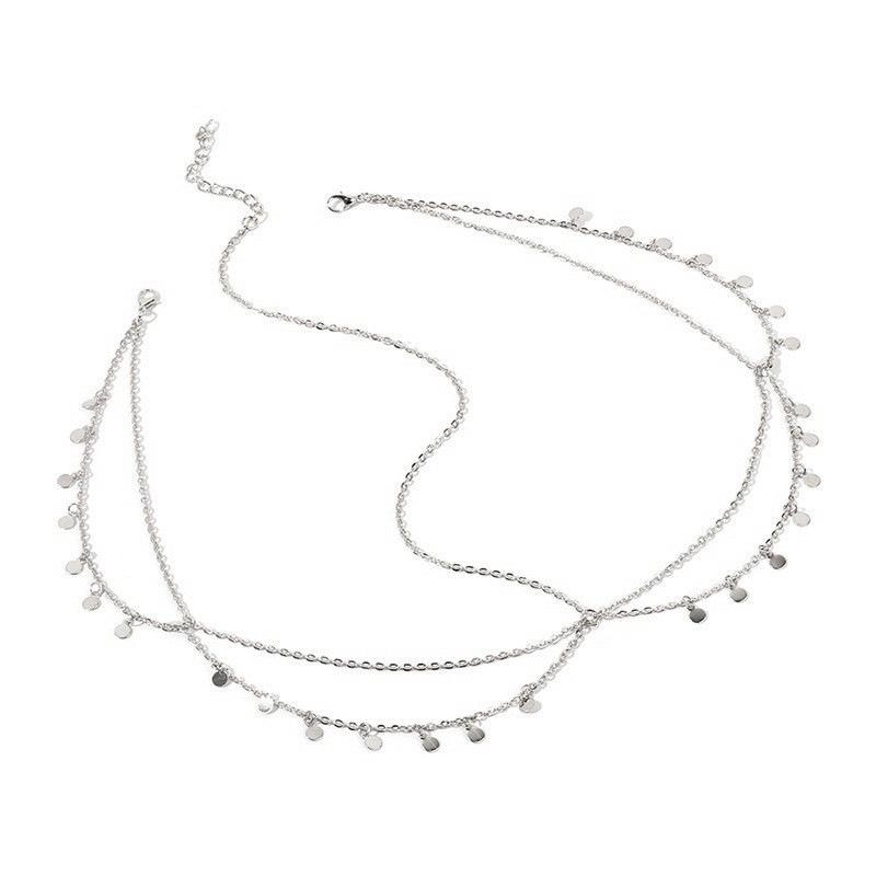 Bohemian mehrschichtige Pailletten-Kopfkette: Eleganter, Trendiger Europäischer & Amerikanischer Stil Schmuck