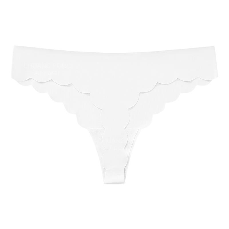 

Traceless panties women s thong one-piece sexy European and American sports fitness large size invisible low-rise ice silk t-pants women XL білий