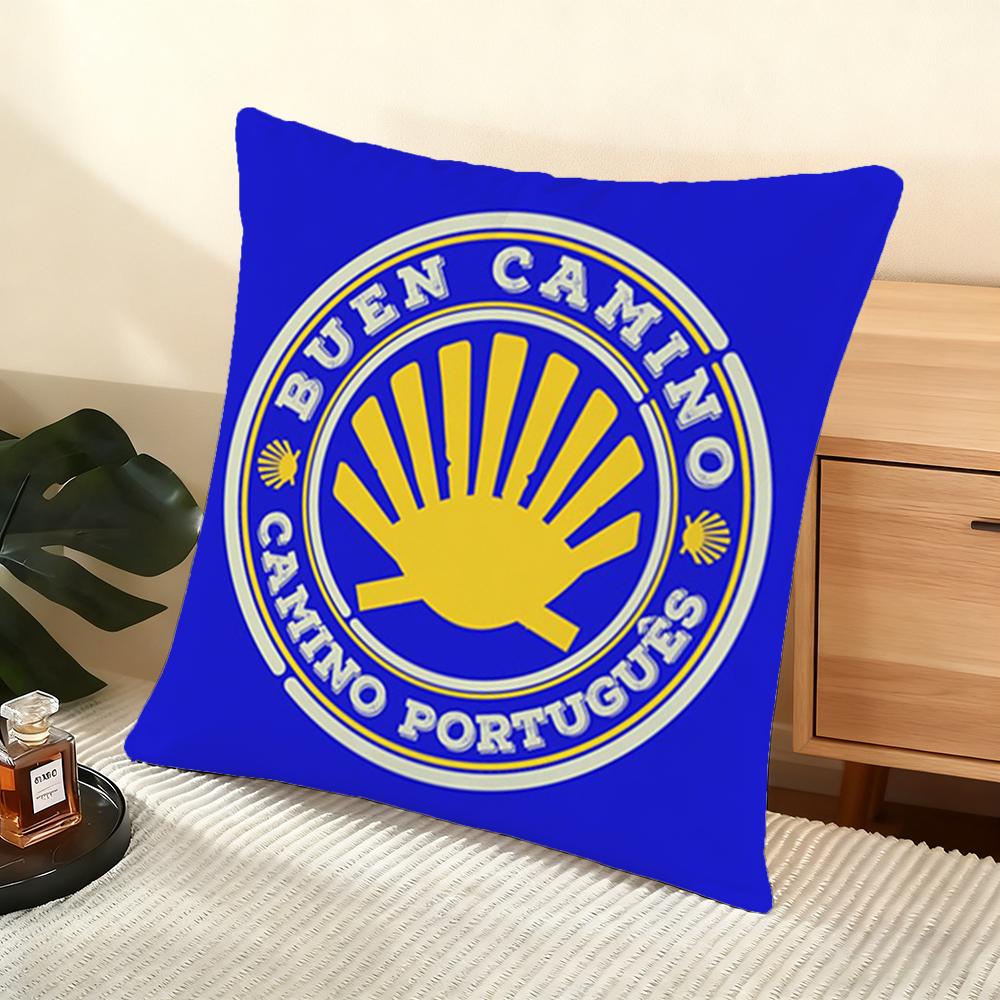 Movie C-Camino De Santiago Cushion Cover Soft Short Plush Pillow Cover Smooth Cozy Texture Aesthetic Cushion Case Home Decor