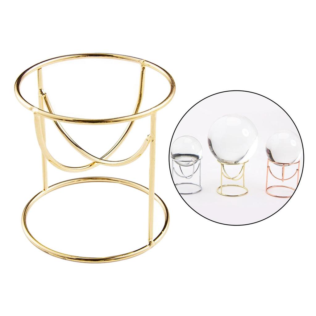 Metal Display Stand for Crystal Glass Lens Ball Divination Photography Base Sphere Globe Holder, 50mm Diameter