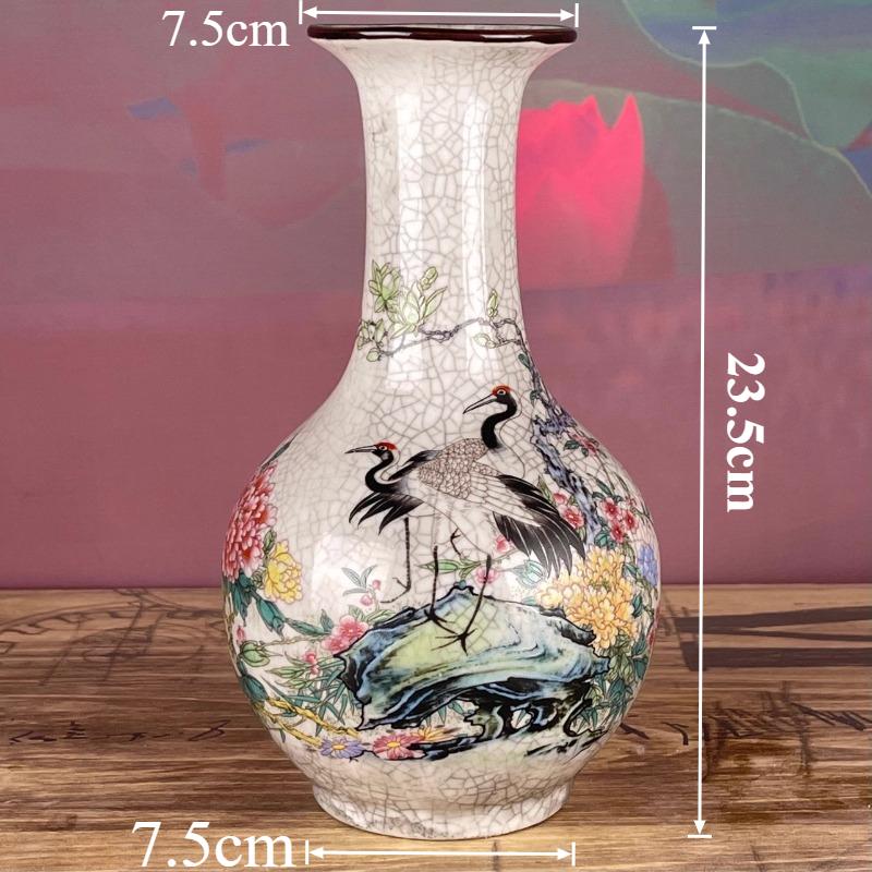 

Ceramic Pine Crane Vase Chinese Flower Arrangement Ornament Home Decoration Sending Birthday Gifts To Elders Desktop Ornament