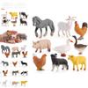 Realistic Farm Animal Figures Pvc Material With Chicken Duck Cow For Kids Educational Toy