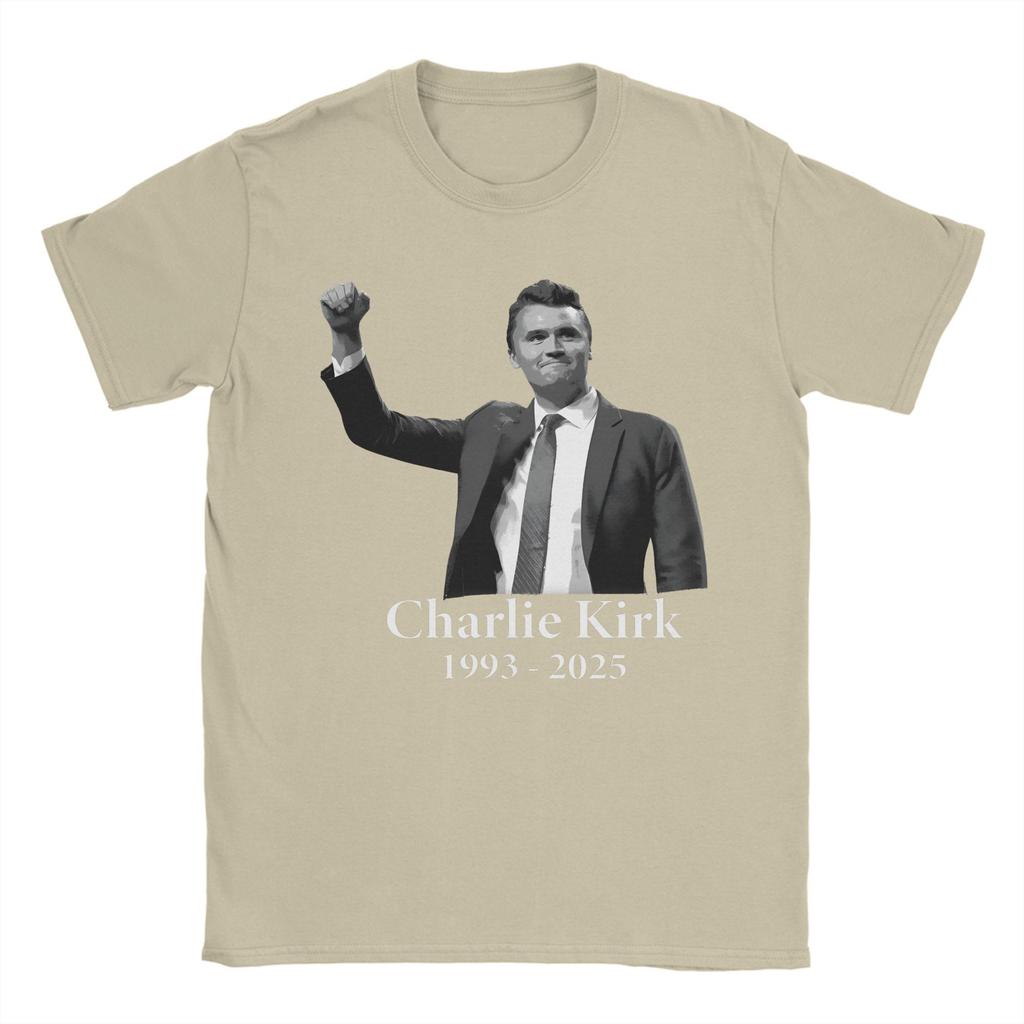 Man T Shirt REST IN PEACE Charlie Kirk 1993-2025 T Shirts Novelty Beach Tee Shirt Y2K Casual Casual Pure Cotton Tops Plus Size