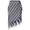 Pirate Costume Accessories Headscarf Burned Flower Striped Pointed Hem Bandage Skirt