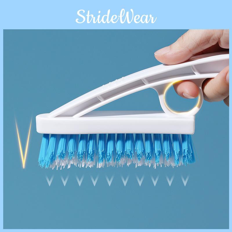 V Type Grout Cleaning Brush With Plastic Handle For Bathroom Tile Scrubber