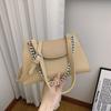 French Luxury Chain Underarm Bag for Women  Autumn New Texture PU Handbags Versatile Commute Female Crossbody Bags