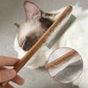 Pet Detangling Comb Rounded Metal Teeth Cat Shedding Comb with Wooden Handle Grooming Brush Removes Matted Fur Tangles for Long Short Hair Cats Dogs