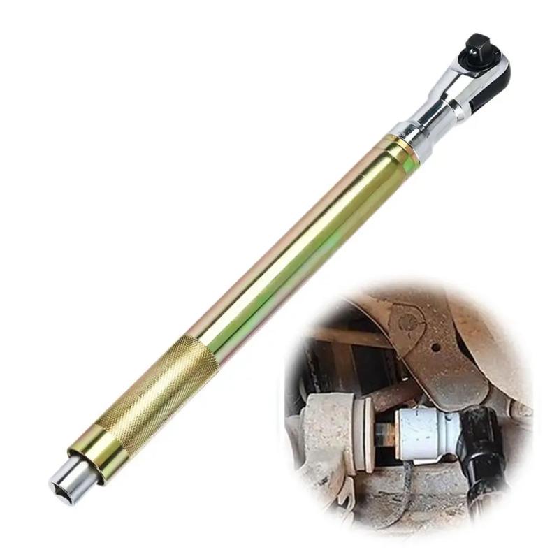 Motorized Rotating Ratchet Extended Wrench Hand Tool With Additional Grip For Simple Bolt Removal In Difficult Locations