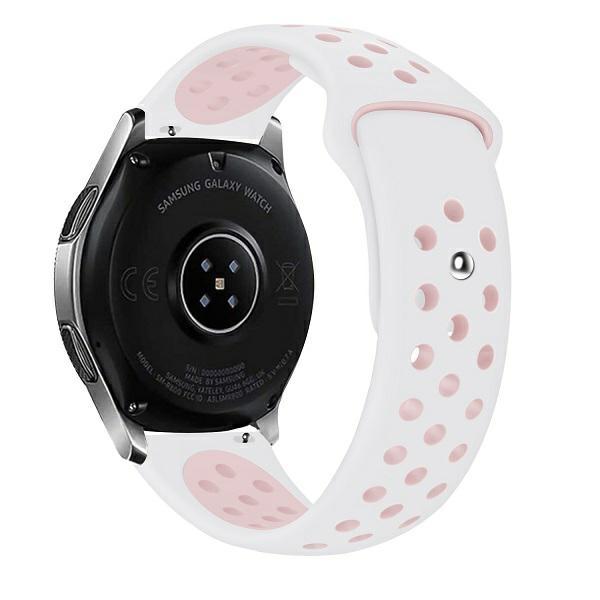 Pasek do Watch Beline 20mm Sport Silicone Biało-różowy