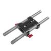 Camera Base Plate with 15mm Rod Rail Clamp Aluminum Alloy Multipurpose Tripod Baseplate for Camera Video Rig