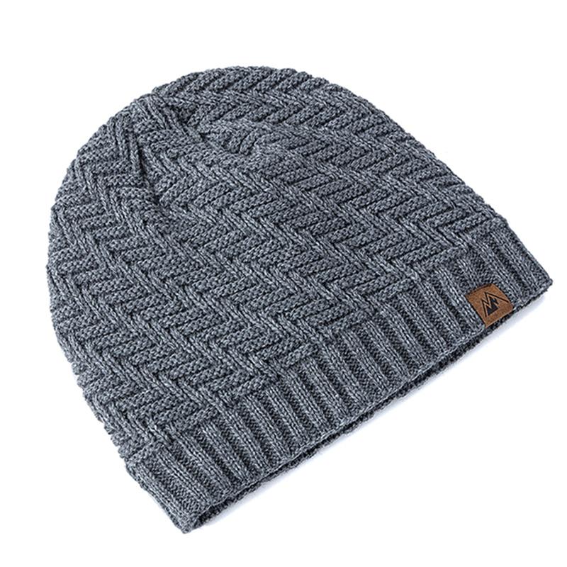 Unisexové zimní čepice Peak Label Módní pletené čepice pro muže a ženy Čepice Beanie Outdoorové hřejivé sportovní čepice s plyšovou kožešinovou podšívkou