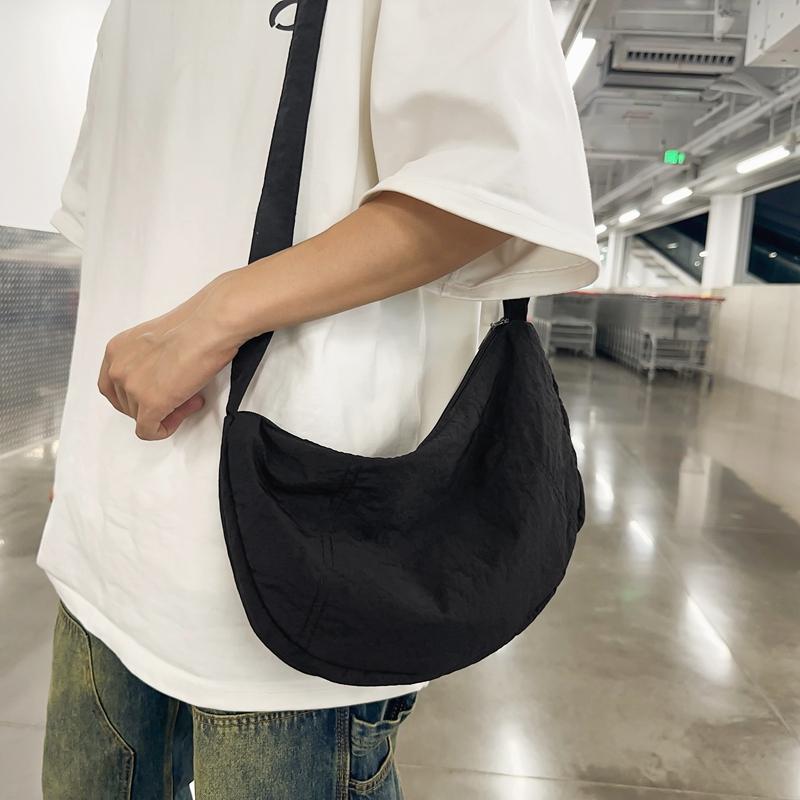 Нейлоновая сумка-хобо женская легкая сумка для мобильного телефона мужская сумка через — фото 18