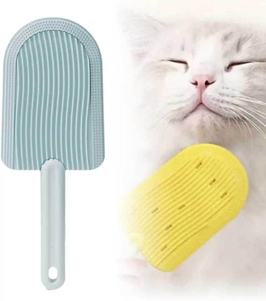 

Cat Tongue Comb for Daily Grooming Convenient to Carry and Multifunctional Cat Comb Cat Grooming Brush for Removing Loose Hair синій