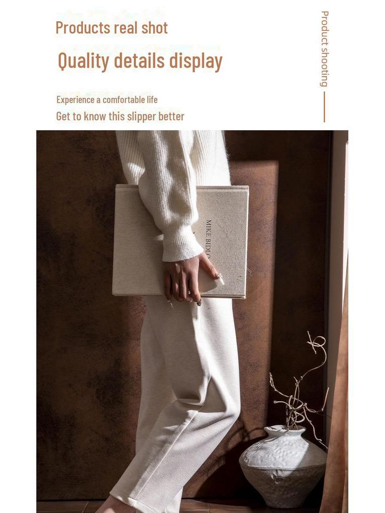 Dámské a pánské zimní bavlněné pantofle na podpatku: Tichá, měkká sametová podrážka z jelenice, ideální na dřevěné podlahy, hřejivý design pro dvojí použití.