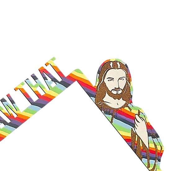 Plaque Sign High Durability Exquisite Shape Wood Jesus I Saw That Front Door Garden Decoration Home Supplies
