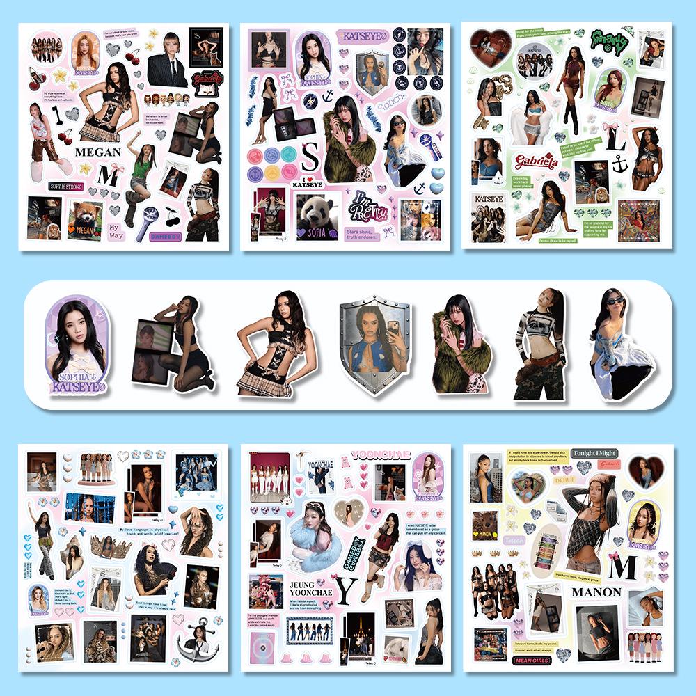 KATSEYE K-Pop Girlgroup Sticker - 78 Stück für DIY, Notizbücher & Dekoration