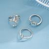 Fashionable Love Zircon Star Texture Couple Rings Decoration Portable for Fashion Couples Daily Use Casual Wear