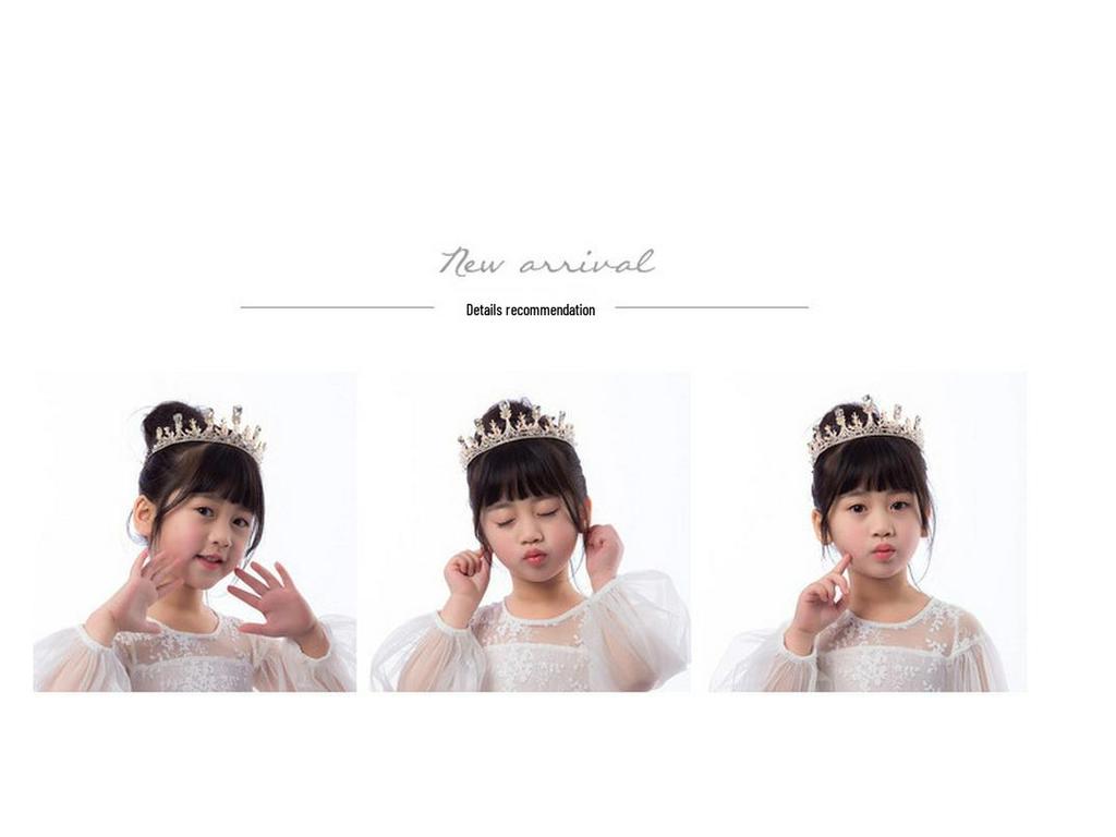 Korean Princess Crystal Headband: Children's Alloy Crown for Birthdays and Performances