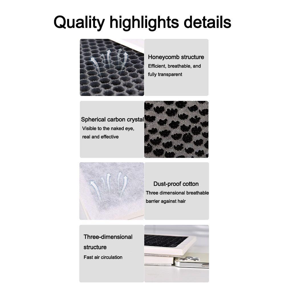 2Pcs Dustproof Air Conditioner Filter Breathable Honeycomb Filter Mesh Durable Air Cleaning Filter