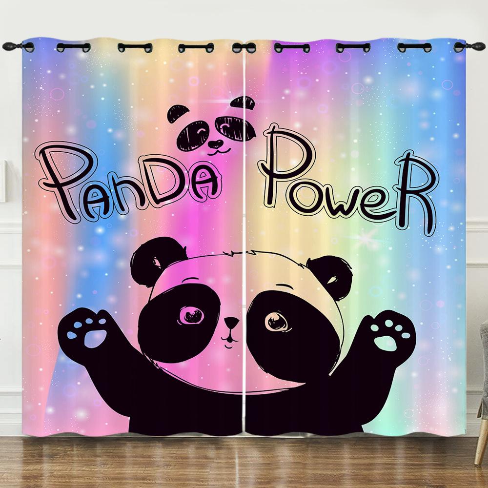 Curtains Color Gradual Change Butterfly Sunshade Child Blackout Curtain Bedroom Without Punching European and American