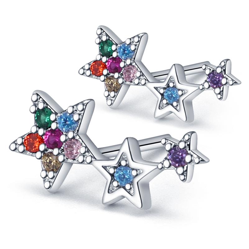 Summer New 100% 925 Sterling Silver Earrings Heart and Shell Earrings Women Jewelry DIY Fine Jewelry Birthday Gifts