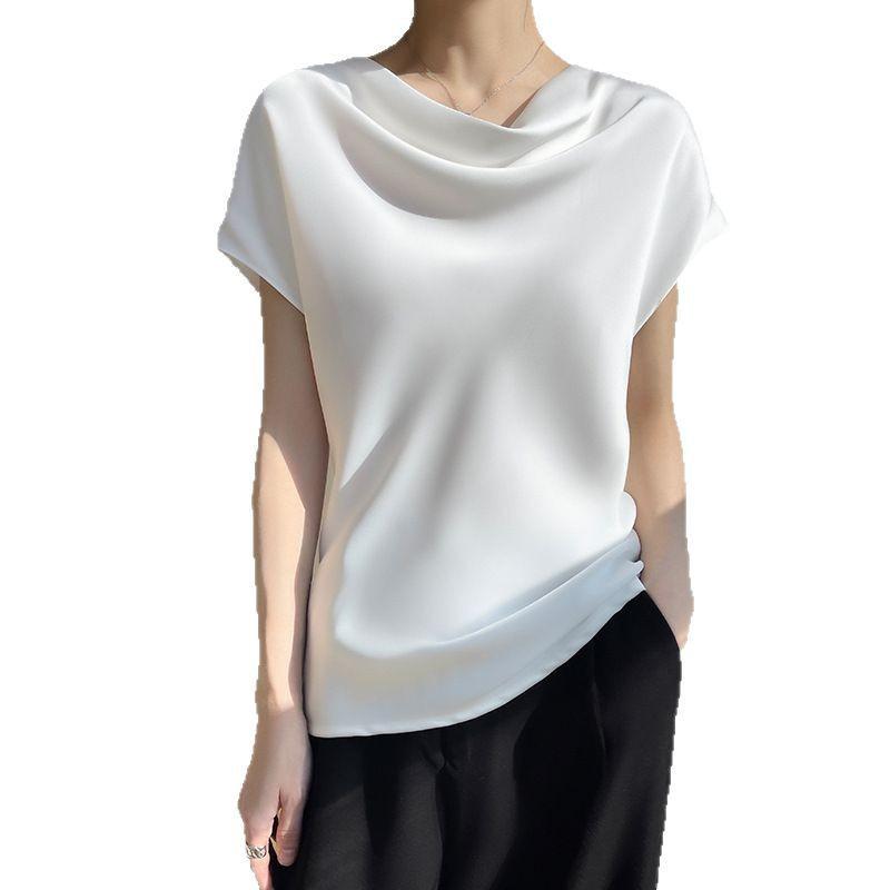 Summer 2025 Women's Stacked Collar Slim Fit T-Shirt Camisole