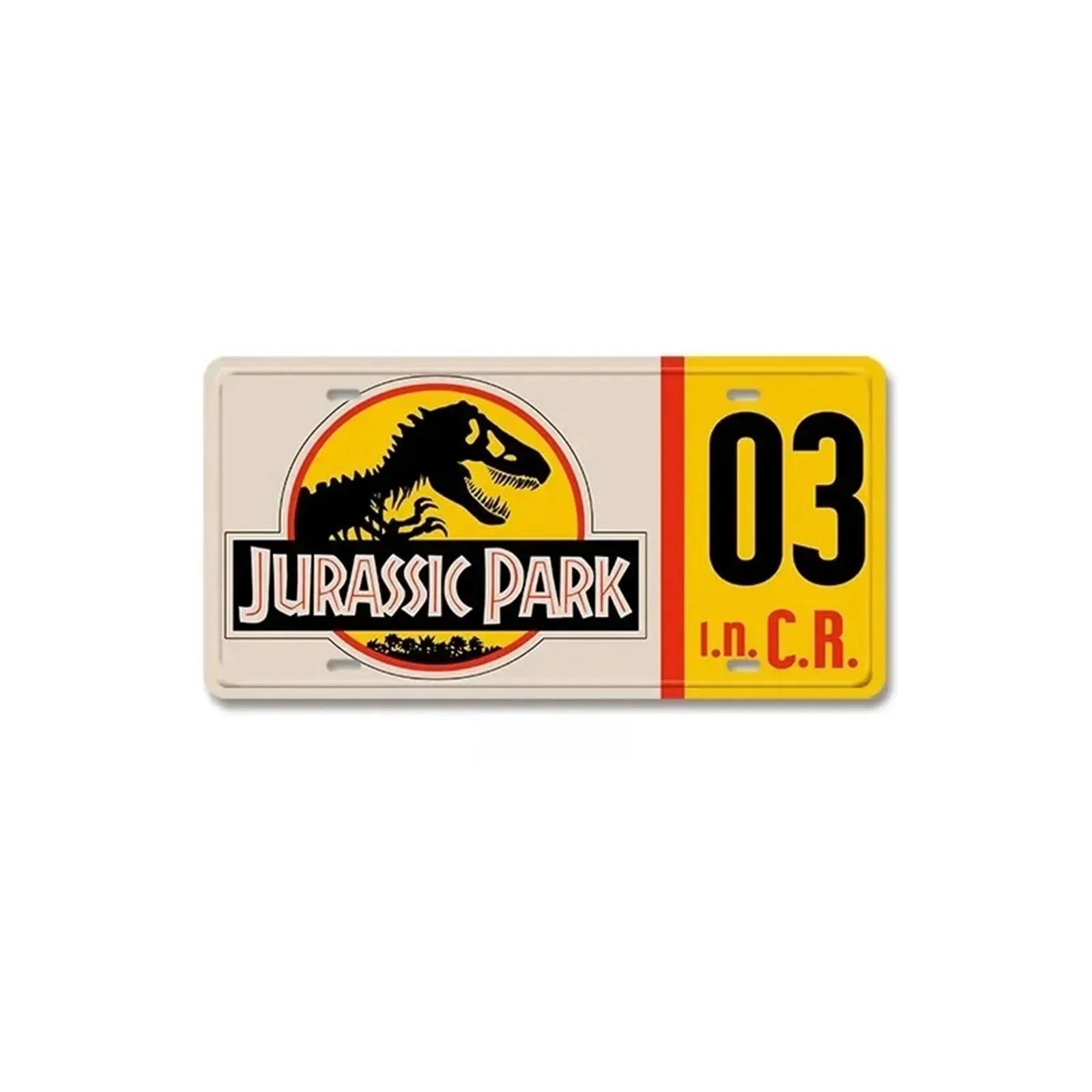 

Вінтажні металеві знаки Jurassic Park Explorer Ідеально підходять для гаража, клубу, чоловічої кімнати, бару, пабу або декору стіни готелю для ностальгічного штриху 15x30cm