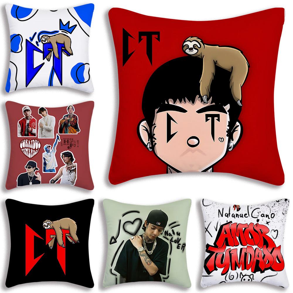 Rapper Natanaels Cano Pillow Covers Cartoon Sofa Decorative Home Double-sided Printing Short Plush Cute Cushion Cover