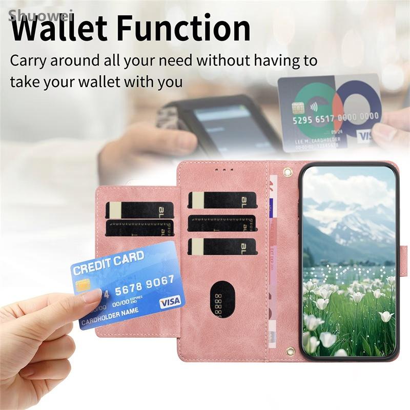 For Fujitsu F-52B F-52E F-53E WE 2 Case Wallet Leather Flip Casing Card Holder Cover