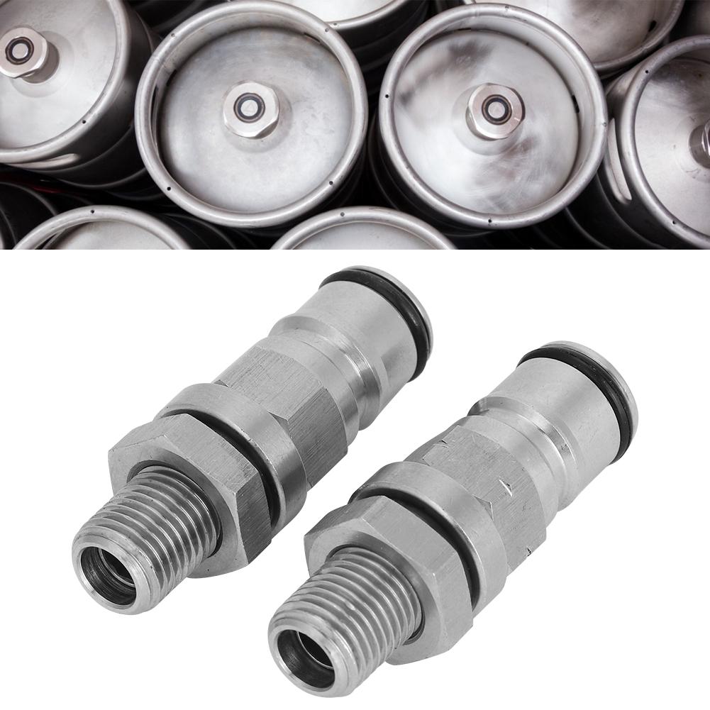 304 Stainless Steel Beer Keg Ball Lock Adapter Post Pressure Relief Valve Home‑Brew Accessory(Gas Liquid )