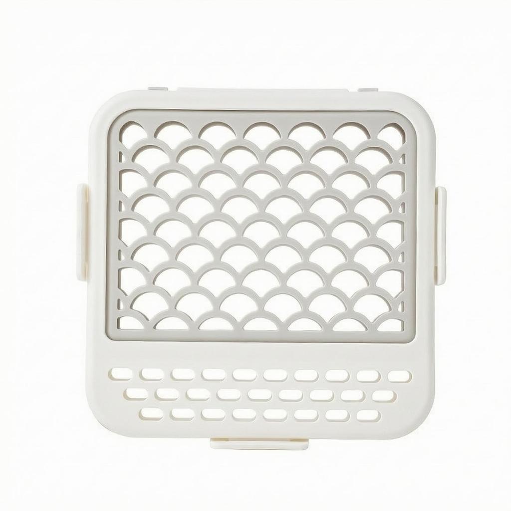 Small-Item Cleaning Basket Fast-Draining Clamshell Dishwasher Holder Compact