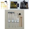 Gold Aluminum Alloy Music Tuner Kit For Instruments And Wellness Applications With Wooden Mallet