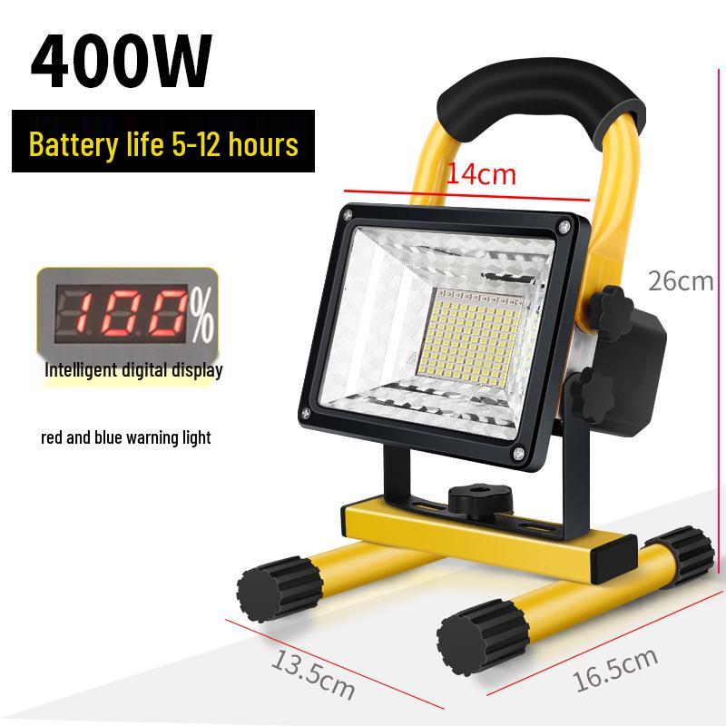 Rechargeable LED Floodlight: Strong Outdoor Emergency Light for Construction, Power Outages, Camping, Handheld Household Use