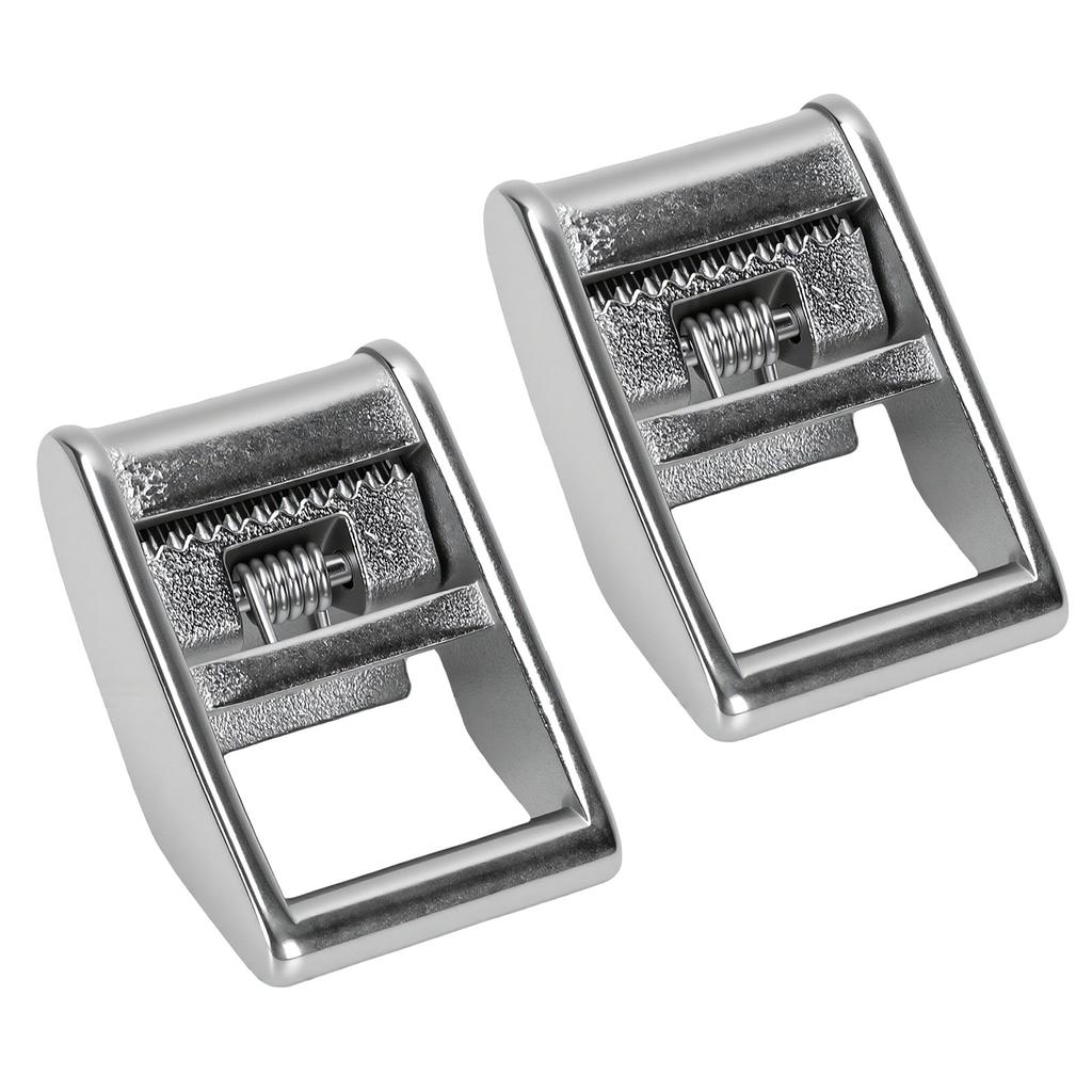 2PCS Stainless Steel Cam Flap Buckle 25mm Webbing Strap Tightener Belt Lock Buckle for Dive Boat