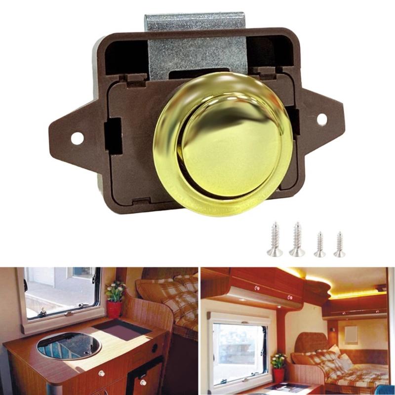 Ferramenta per Mobili a Chiusura a Pressione Serrature a Pulsante Serratura per Porte Senza Chiave per Arredamento di Camper e Autocaravan Chiusure a Pressione