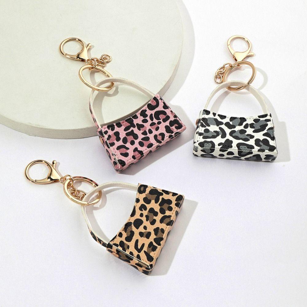 

Брелок для ключей в форме сумки Брелок из искусственной кожи Брелок с леопардовым принтом Подвеска в виде автомобильного ключа yellow-style 2