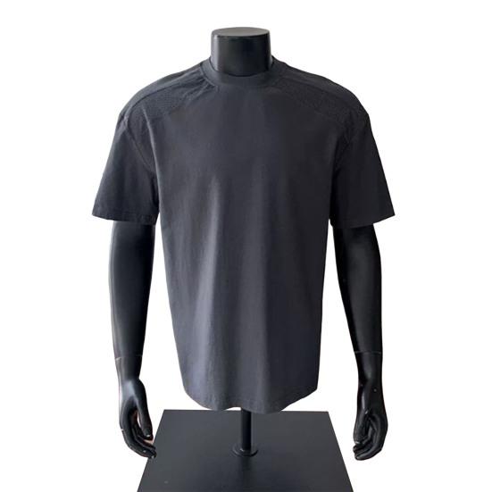 

Men Athletic T-Shirt Breathable Quick-Dry Tee with Shoulder Mesh Splicing Loose Fit Crew Neck T-Shirt for Summer Gym Fitness Workout M сірий