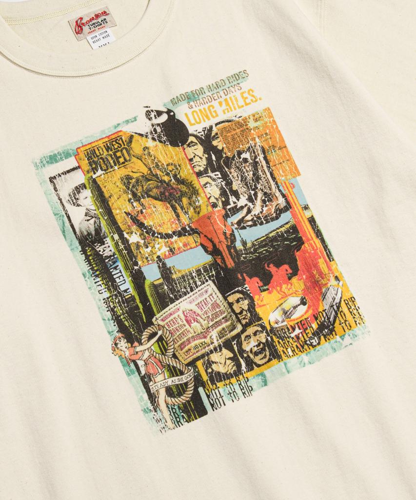 Beulonseun Western Collage Loopwheeled Graphic Tee Apricot